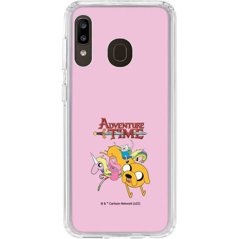 Adult Swim Adventure Time Riding in a Unicorn Galaxy A20 Clear Case